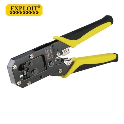 MULTI FUNCTIONAL Professional Ratcheting Tool Network Terminal Cutter Knife Pliers 3 in 1 Carbon Steel Ratchet Pliers Cable Crimping Plier Wire Stripper
